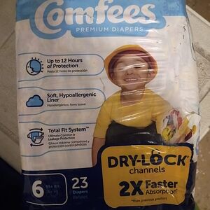 Comfees Premium Diapers with Dry-Lock Channels